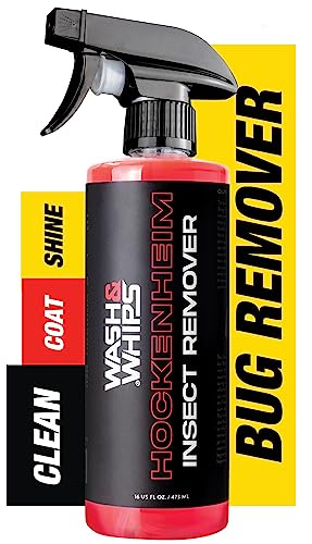 WASH&WHIPS Hockenheim Bug Remover - for Dead Insects, Droppings and Grease for Car Detailing, RVs, Trailers, Boats, Professional Strength Dissolves without Scratching, 16 fl oz