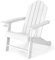 GIANTEX Adirondack Stuhl ergonomisch, Gartenstuhl Garten Sessel wetterfest, Westport Chair/Sessel mit Getränkehalter, Adirondack Chair bis 150 kg belastbar, Terrassenstuhl weiß