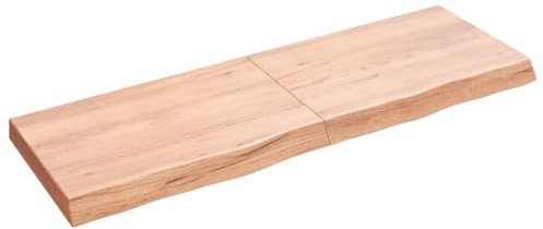 vidaXL Tablero de Mesa, Superficie de Escritorio, Repuesto de Mesa, Estantería Comedor, Madera Maciza Roble Tratada Marrón Claro