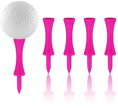 Tee da golf Rosa in plastica, 57mm Tees da golf, 100 Pezzi Castle Tees Golf (2-1/4)