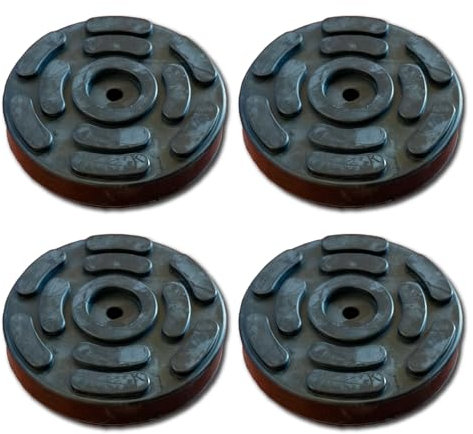 A2ZWORLD 4 Pezzi Tamponi A Cuffia in Gomma Rotondo, Diametro 140mm Spessore 27mm, Tampone Ponte Sollevatore, Compatibile con Ravaglioli Werther Omcn, Made in Italy