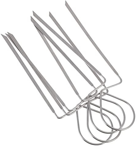 Fourchettes à Barbecue 4 Pièces en Acier Inoxydable Argenté