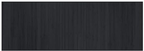 vidaXL Teppich, Bambusteppich Rechteckig, Bambusmatte rutschfest für Wohnzimmer, Läufer Küchenteppich Flurteppich, Modern, Schwarz 70x200cm Bambus