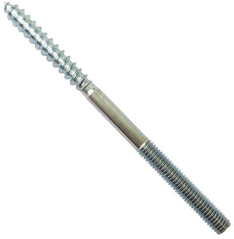Lot de 25 vis à double filetage M6 x 100 mm avec entraînement Torx - Vis à bois sans tête avec TX - Longueur : 100 mm