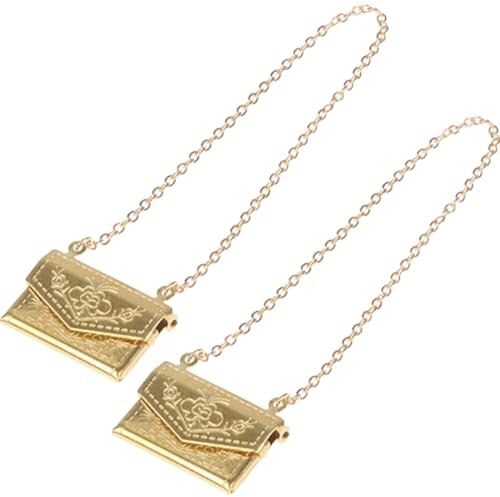 JOINPAYA 2stücke Miniatur Metall Taschen Modelle Dekorative Umhängetaschen Für Puppenhaus Miniaturaccessoires Für Realistische Wohnkultur