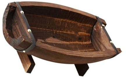 ifundom Fioriera in Legno Mezza Botte Per Piante e Dimensioni Per Esterno e Contenitore Per Piante Decorativo