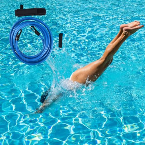 Cinturon Natacion Cinturón de natación para Piscina 4 M cinturón de Resistencia de natación Ajustable Correa de cinturón de Entrenamiento de natación para niños Adultos