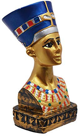 Nefertiti, Busto de la Reina del Antiguo Egipto, considerada la Mujer más Bella. Figura Hecha a Mano de Piedra Artificial y Natural