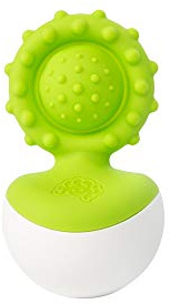 Fat Brain Toys - Dimpl Wobbl Green Tentetiese Teether (1)