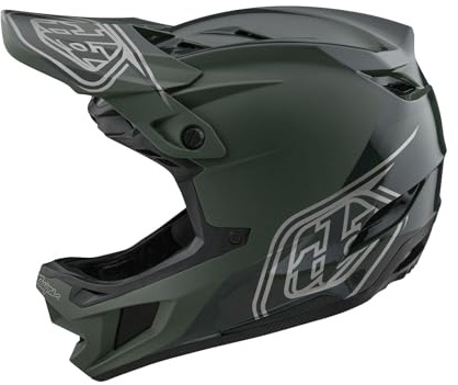 Troy Lee Designs D4 Polyacrylite Adult Mountain Bike Downhill BMX Helmet W/MIPS, Shadow Olive, X-Large