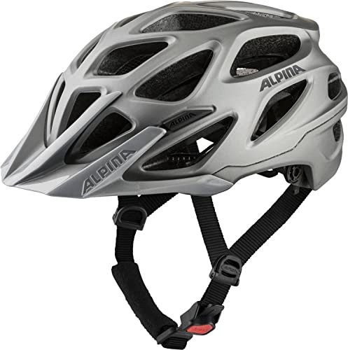 ALPINA Mythos 3.0 LE - Leichter und gut belüfteter Fahrradhelm für Erwachsene, Individuell anpassbar, für optimalen Komfort und Schutz, Dark-Silver matt, M (57-62cm)