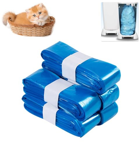 Rongxze 5 Stück Nachfüllbeutel für Katzenstreu, 4.5m Windeleimer Nachfüllkassetten, Gute Abdichtung und Zähigkeit Litter Locker Nachfüllkassette für Windeleimer, Behandlung von Katzenstreu
