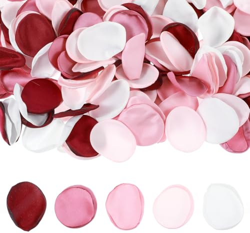 200 Stück Seiden Rosenblätter Deko Rosa Blütenblätter Streublumen Rosenblätter Hochzeit Wiederverwendbare Künstliche Rosenblüten für Hochzeitsgang Valentinstag Geburtstag Tischdeko Dekorieren