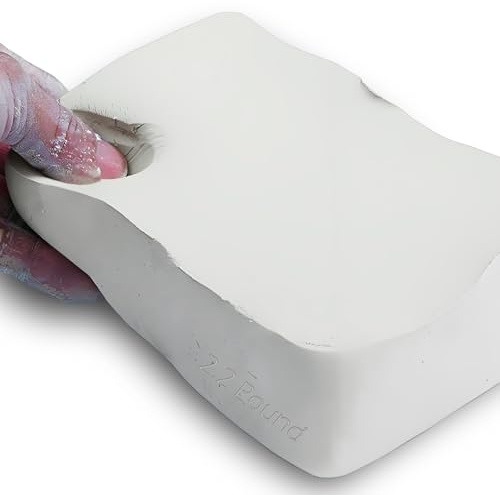 JOAWSOME Air-Dry Hardening Modeling Clay Natural 2.2Lbs, Non-Toxic All-Purpose Compound Modeling Sculpting Clay (White)