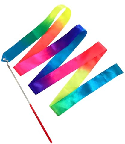 Dansband - Nylongymnastikband | Rytmiskt dansband, Gradient Color Dancing Practice Supplies, Gymnastik Dans Streamers, För förskolebarn Musikklasser Hemma Skola Klubb Födelsedagsfest S
