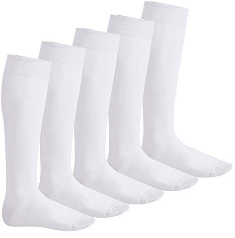 Footstar 5 paia di calze al ginocchio unisex EVERYDAY! - bianco 39-42