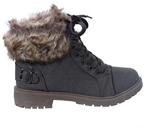 Core Collection Ladies Faux Fur Grip Sole Winter Warm Ankle Womens Boots Trainers Shoes Size 3-8