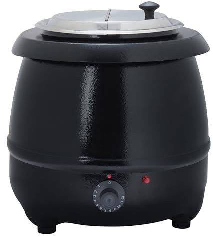 Winco Electric Soup Warmer, 10.5-Quart,Black