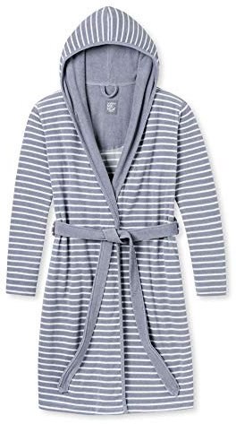 Schiesser Damen Bademantel, 95cm Bademantel, Grau (hellgrau 204), 40
