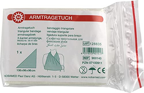 Noba Armtragetuch Dreiecktuch 136 x 96 x 96 cm (weiß, aus Viskosegewebe, 10 Stück)