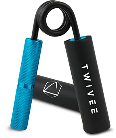 TWIVEE - Pince de Musculation pour une préhension maximale - Appareil d'entraînement d'avant-bras avec grip pad et sac - Pince de préhension en acier trempé et aluminium