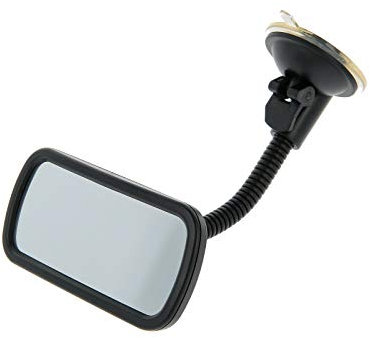 Sunstop Zusatzspiegel - Innenspiegel mit flexiblem Schwanenhals (Toter-Winkel-Spiegel, Rücksitzkontrolle, etc.) Konvexes Glas - schnelle Montage