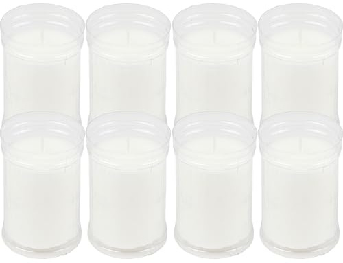 Bougies Piliers Blanc Longue Durée 9x6cm, Bougies Votives pour Rituel - 36 Heures de Combustion