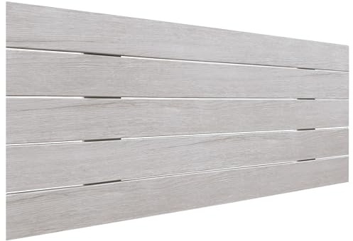 DHOME Sänggavel i Återvunnet MDF-Trä Horisontell Pallstil Pallbädd Inkluderar Beslag (95x46 Palet 5, Arktisk Madera)