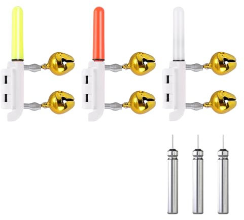 Recitem LED Angelposen für Nachtangeln, Angelposen Set, wasserdichte Luminous Posen Set, Posen Angeln Set mit Bissanzeiger, Schwimmer Set Angeln, LED Pose für Meerangeln (ILA111501-CXL-20240724)