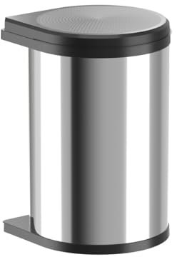 Hailo 3520001 - Pattumiera da incasso orientabile Mono | 20 litri di volume | Mobile da 40 cm utilizzabile a partire da 40 cm | acciaio inox lucido nero