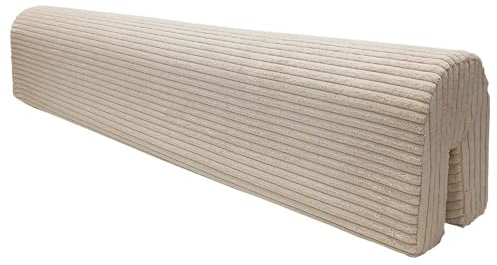 Leanbe Bettkantenschutz für Kinderbetten Kissen für bettumrandung Rausfallschutz Abdeckung Kantenschutz für Babybett (BEIGE Cord, 80cm)