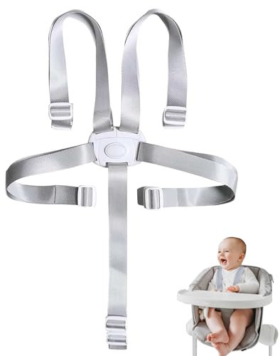 keyxer Harnais 5 Points pour Poussette, Harnais Chaise Haute, Ceinture de Sécurité Bébé Harnais, Sangles de Sécurité Ceinture de Sécurité, Adaptable sur Chaise Haute, Poussette