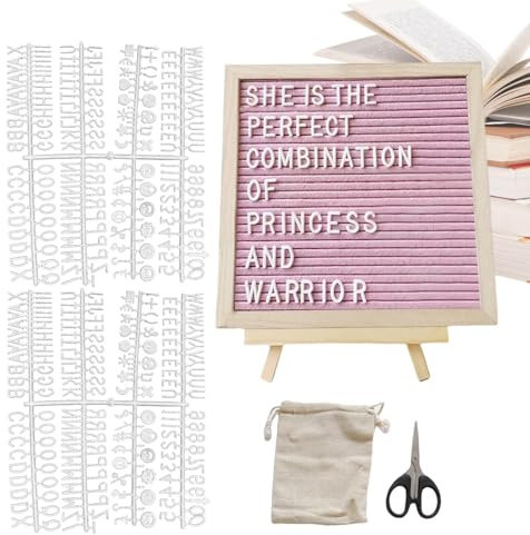 Liakyunf Felt Letter Board - Letter Sign Board | Rustic Felt Letterboard with Wooden Frame, 9.84x9.84inch Bulletin for School Classroom Hospital Restaurant Cafe Wedding Birthday