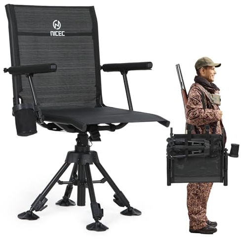 Nice C Swivel Hunting Chair, 360° Silent Folding Hunting Chair
