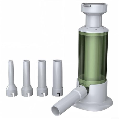 Máquina de llenado de salchichas de mano para uso doméstico con 4 tubos de relleno extraíbles y diseño fácil de limpiar (verde)