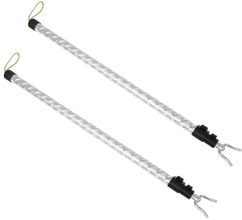 Alipis 2pezzi Asta per Ganci per Vestiti in Metallo Asta Estensibile per Appendere Abiti Appendiabiti Supporto Resistente alle Intemperie per Balcone o Armadio
