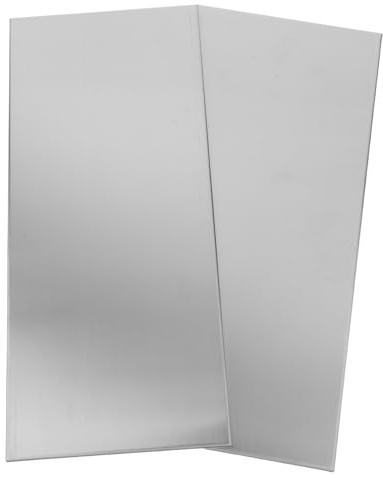Plaque de Porte Nominative en Métal 25x11 Cm, Lot de 2 | Adhésif Autocollant, Acier Inoxydable Argenté, Usage Porte et Hôpitaux, Finition Élégante