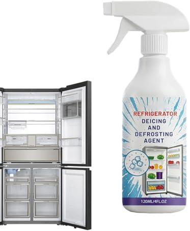 Spray descongelador para refrigerador - 120 ml 1,69 x 6,42 pulgadas Spray de fusión de hielo de acción rápida | 120ml Derretimiento de Hielo de Acción Rápida,Descongelador de Refrigerador,Para P