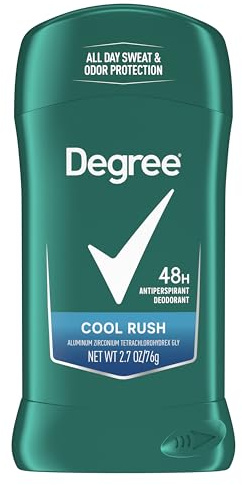 DEGREE - Déodorant Homme Cool Rush - 2.7 oz (76 g) - Protection 48h - Aérosol - Senteur Rafraîchissante