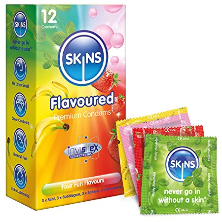 Skins Sexual Health SKF12 Kondomer, Flerfärgad, 12 Stycken