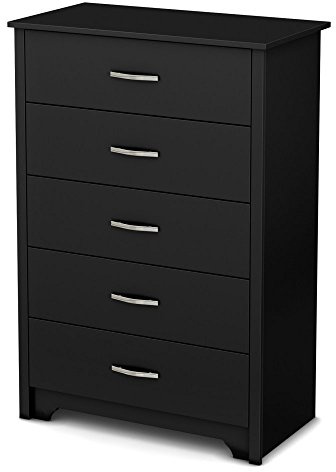 South Shore Fusion 5-Drawer Chest, Pure Black