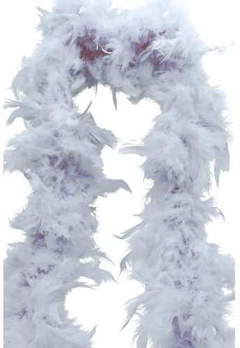 UV FLOOR UVFLOOR- Néon White Boa Piuma, Tinta Unita, Bianco Fluo, 3 x 20 x 20 cm, 3700817008295