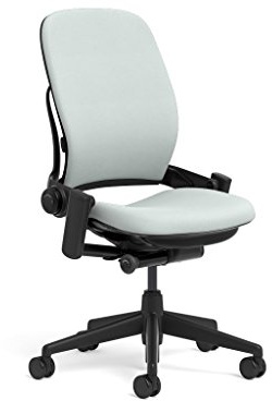 Steelcase Leap Task Chair: Black Base - Armless - No Headrest - Hard Floor Casters
