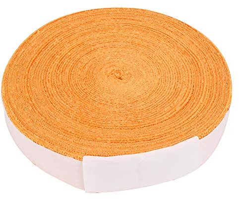 10m Tennis Badminton Raquette surgrips poignée de Raquette poignée Bande pour l'absorption de la Sueur Anti-dérapant(Orange)