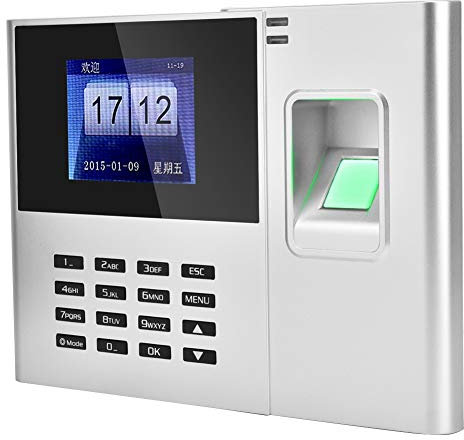 Fingerabdruck Zeiterfassung, 2.8 Zoll HD LCD Farbdisplay Fingerprint Mitarbeiter Check-in Recorder,TCP IP Biometrisch Fingerabdruck Anwesenheits Zeiterfassung Uhr Recorder EU