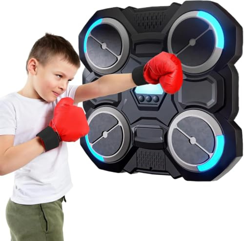 xinrongda Music Boxing Machine, Macchina da Boxe Musicale LED, Elettronica per Allenamento Boxe, Parete Tira Pugni con Musica, Boxe Machine Tirapugni per Adulti e Bambini
