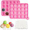 20 fori Cake Pop Maker, Stampo per Cake Pop con 100 steli per cake pop, stampi in silicone per torte, caramelle, gelatine e cioccolatini