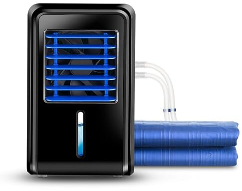 Kngiybo Almohadilla De Colchón Con Refrigeración Por Agua Breeze,Refrigeración De Cama Suave De 1,6 X 1,4 M, Control Remoto, Cubrecolchón Con Refrigeración Hidráulica, Funcionamiento (Size:Cama doble)