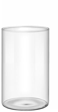 bnsggl Vase cylindrique en verre transparent - Plusieurs tailles - Vase à fleurs hydroponique - Porte-bougie - Centre de table