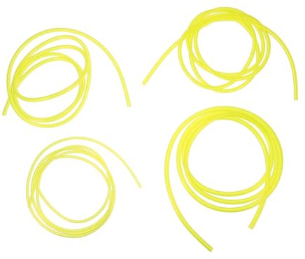 Toyvian 4pcs Yellow Oil Resistant Pipe Hose for Small Chainsaw Line Gasoline Engine Oil